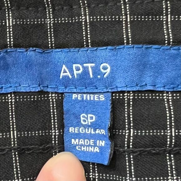 Apt.9 Straight Leg Mid-Rise Window Pane "Tummy Control" Pants 6P NWT - Picture 2 of 5